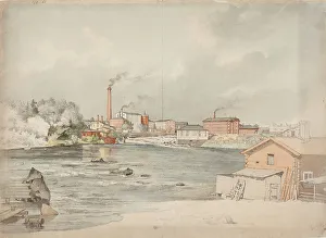 Rapids Prints: Tammerkoski, 1861. Creator: Magnus von Wright