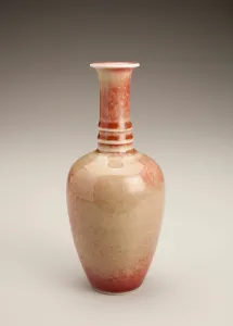 Kangxi Period Prints: Tan vase with neck rings, 1662-1722. Creator: Unknown