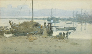 Japanese Era Prints: Tanabe Harbor, 1903. Creator: Nakagawa Hachiro