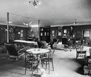 Alaska Prints: Tanana Club House interior, 1916. Creator: Unknown