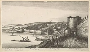 Tangiers Prints: Part of Tangier from aboue, without the Water-gate, 1670. Creator: Wenceslaus Hollar