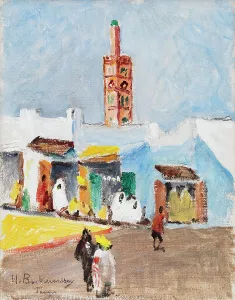 Street Market Prints: Tangier, c1930s. Creator: Hugo Backmansson