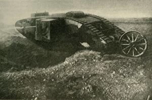A Tank in Action, First World War, 1914-1918, (c1920). Creator: Unknown
