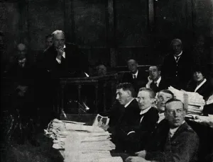 Inquiry Prints: Tank Inquiry at Lincolns Inn, c1919, (1945). Creator: Unknown
