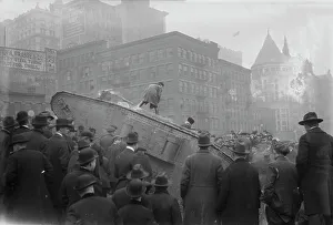 Britannia Prints: Tank in New York Court House excavation, 1 Mar 1918. Creator: Bain News Service