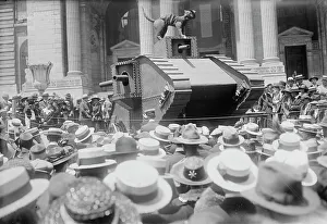 Nypl Prints: Tank at public library, 1918. Creator: Bain News Service