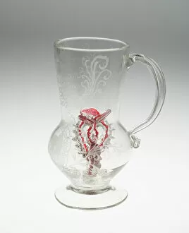 Czechoslovakian Gallery: Tankard (Trick Glass), Bohemia, 1740 / 60. Creator: Unknown