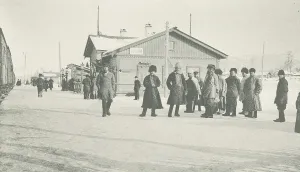 Circum Baikal Prints: Tankhoy station, 1906. Creator: Unknown