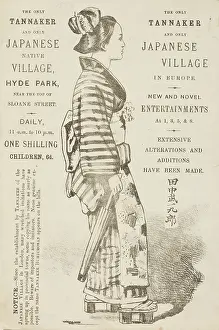 Tableau Vivant Prints: The Only Tannaker and Only Japanese Native Village, Hyde Park, 1886. Creator: Unknown