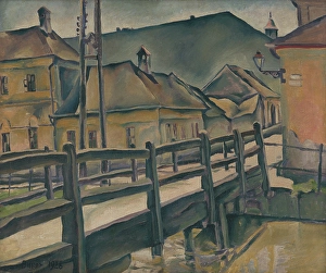 Konstantn Prints: Tannery Street in Kosice, 1928. Creator: Konstantin Bauer