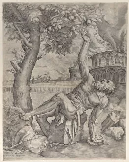 Titian Gallery: Tantalus, ca. 1557-70. Creator: Giulio Sanuto
