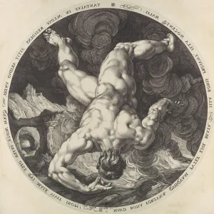 Tantalus Prints: Tantalus, from The Four Disgracers, 1588. 1588. Creator: Hendrik Goltzius