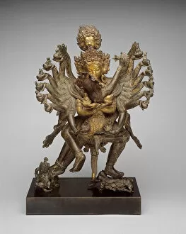 Embracing Gallery: Tantric Deities Hevajra and Nairatmya in Ritual Embrace (Yab-Yum), c. 1600