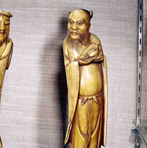 Immortal Prints: The Taoist Immortal, Chung Li Ch Uan, Chinese Ivory, Ming Dynasty, 17th century