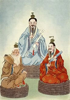 Three People Gallery: The Taoist Triad, 1922. Creator: Unknown