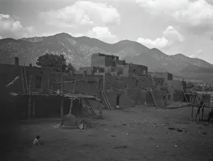 Mud Brick Prints: [Taos Pueblo, New Mexico], between 1899 and 1928. Creator: Arnold Genthe