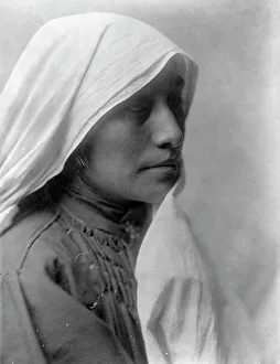 Taos Prints: A Taos woman, c1905. Creator: Edward Sheriff Curtis