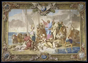State Hermitage Gallery: Tapestry: The Miraculous Draught of Fishes (Manufacture Royale des Gobelins), Between 1717 and 1720