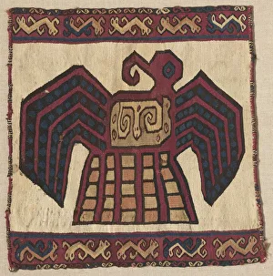 Middle Horizon Prints: Tapestry Square Panel, c. 700-1100. Creator: Unknown