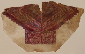 Central Andes Prints: Tapestry-woven Yoke from a Tunic, 800-1200?. Creator: Unknown