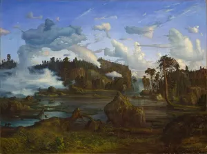 Tarn Prints: The Tarn. Artist: Hertervig, Lars (1830-1902)