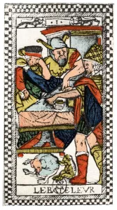 Prediction Prints: Tarot card of the Juggler or Mountebank, Parisian Tarot, 1500