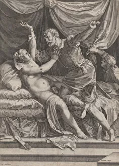 Rapist Gallery: Tarquin and Lucretia, 1571. Creator: Cornelis Cort