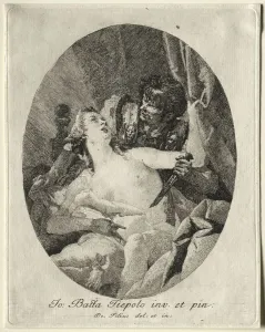 Tarquin and Lucretia. Creator: Giovanni Domenico Tiepolo (Italian, 1727-1804)