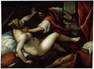 Rapist Gallery: Tarquinius and Lucretia, 16th or early 17th century. Artist: Jacopo Palma