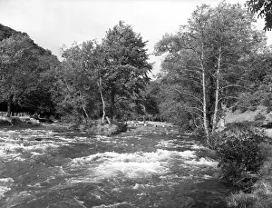 Somerset Prints: Tarr Steps, near Dulverton, Exmoor, Somerset, c1955. Creator: Arthur Charles Kirby Ware