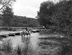 Somerset Prints: Tarr Steps, near Dulverton, Exmoor, Somerset, c1955. Creator: Arthur Charles Kirby Ware