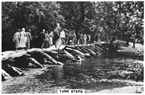 Clapper Bridge Gallery: Tarr Steps, across the River Barle in Exmoor, Somerset, 1937