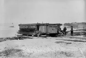 Buoy Prints: Tarrytown -- Rockefeller's Fountain Rock, 1914. Creator: Bain News Service