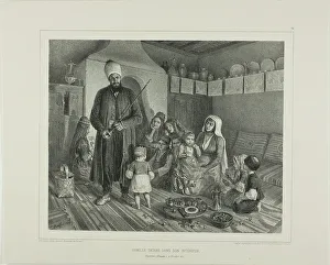 Crimean Prints: Tartar Family in Their Home, Kapskhor