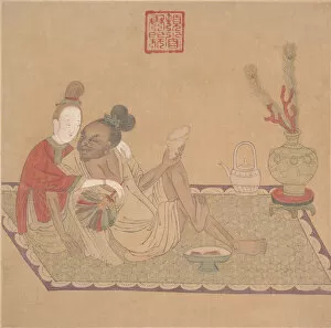 Quing Dynasty Collection: Tartar Officer with Blond Lady. Creator: Unknown