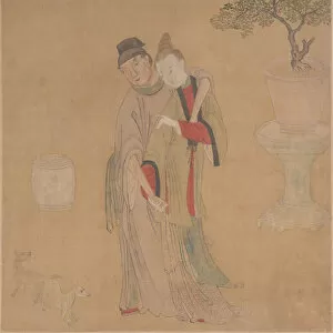 Quing Dynasty Collection: Tartar Officer with Blonde Lady, 19th century. Creator: Unknown