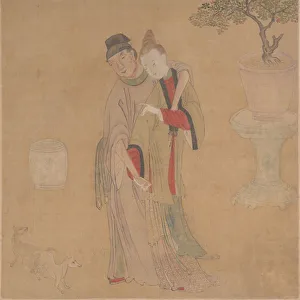 Blonde Collection: Tartar Officer with Blonde Lady, 19th century. Creator: Unknown