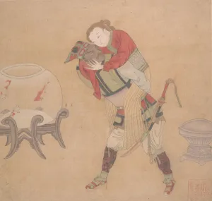 Fishes Prints: Tartar Officer Carrying Blond Lady, 19th century. Creator: Unknown