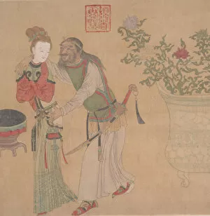 Quing Dynasty Collection: Tartar Officer Courting Blond Lady. Creator: Unknown