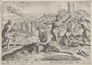 Beating Prints: The Taskmaster of the Pharaoh Beating the Israelites, c. 1585. Creator: Johann Sadeler I
