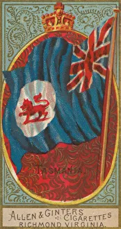 Tasmania Prints: Tasmania, from Flags of All Nations, Series 2 (N10) for Allen &amp