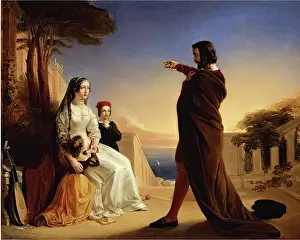 1840 Prints: Tasso in Disguise Relating his Persecutions to his Sister, c1840. Creator: John Phillip