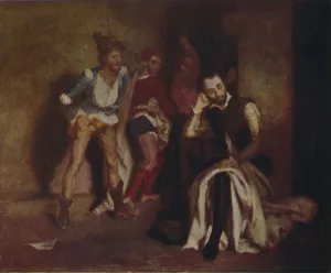 Hospital Prints: Tasso in Prison, (1839), 1937. Creator: Eugene Delacroix