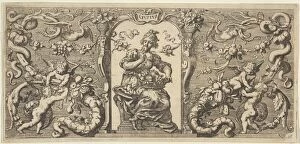 Personification Gallery: Taste (Gustus), from Quinque Sensuum (Five Senses), ca. 1655. Creator: Francis Cleyn