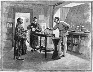 Images Dated 17th November 2007: Tasting tea in China, 1888