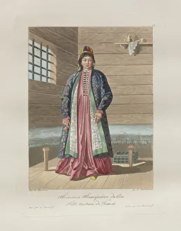Tartary Prints: Tatar Girl. From Les peuples de la Russie