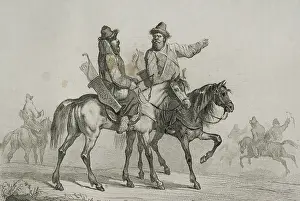 1839 Prints: Tatar Knights, 1839. Creator: Augustin Francois Lemaitre