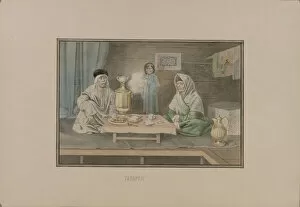 Tatar women, 1862. Creator: Znamensky, Mikhail Stepanovich (1833-1892)
