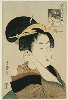 Utamaro Prints: Tatsumi Roko, from the series “Renowned Beauties Likened to the Six Immortal Poets'