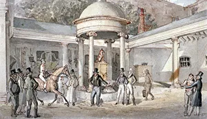 Tattersalls horse sale yard, Hyde Park Corner, Westminster, London, c1850